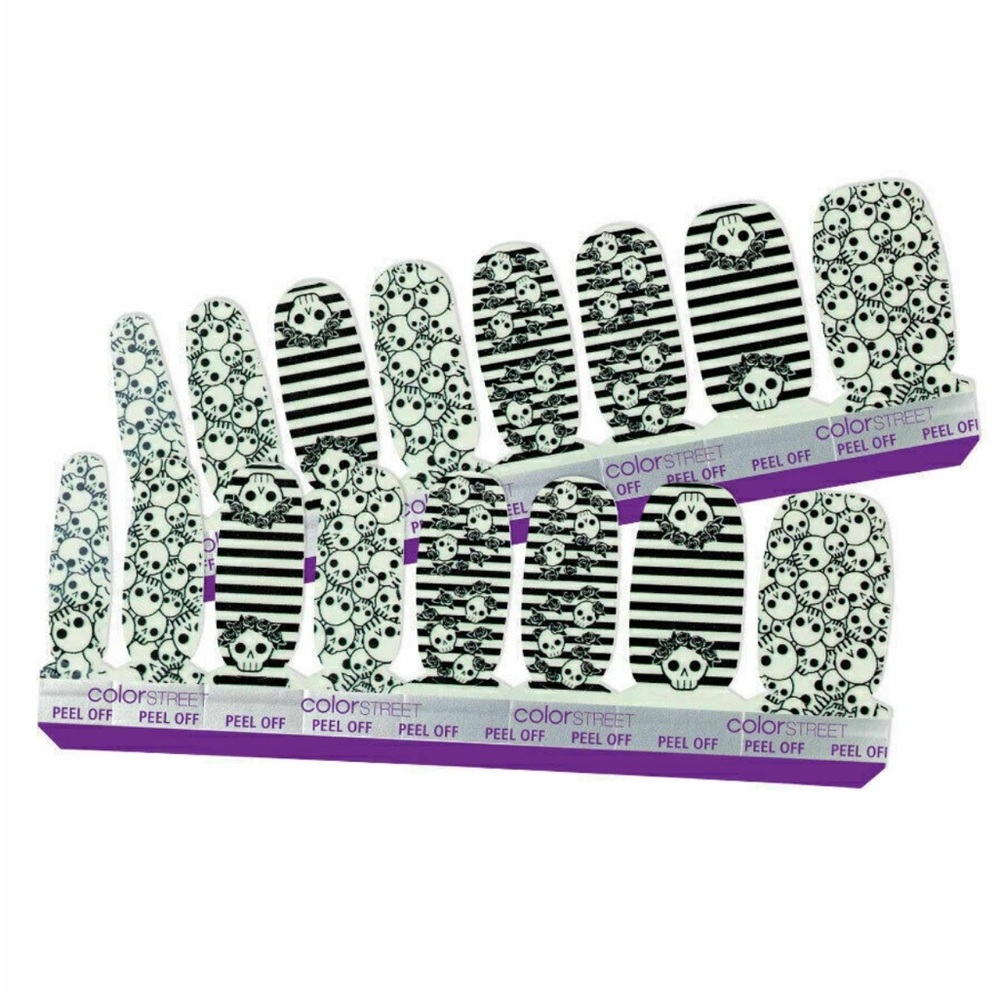*Retired* Color Street: Literally Dead | Halloween Glow in the Dark Skulls Black - Picture 8 of 8